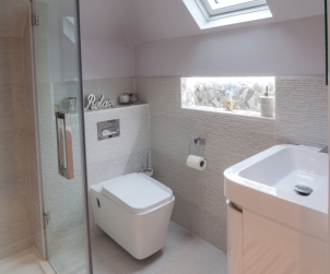Bathroom renovation and installation including bespoke shower screen